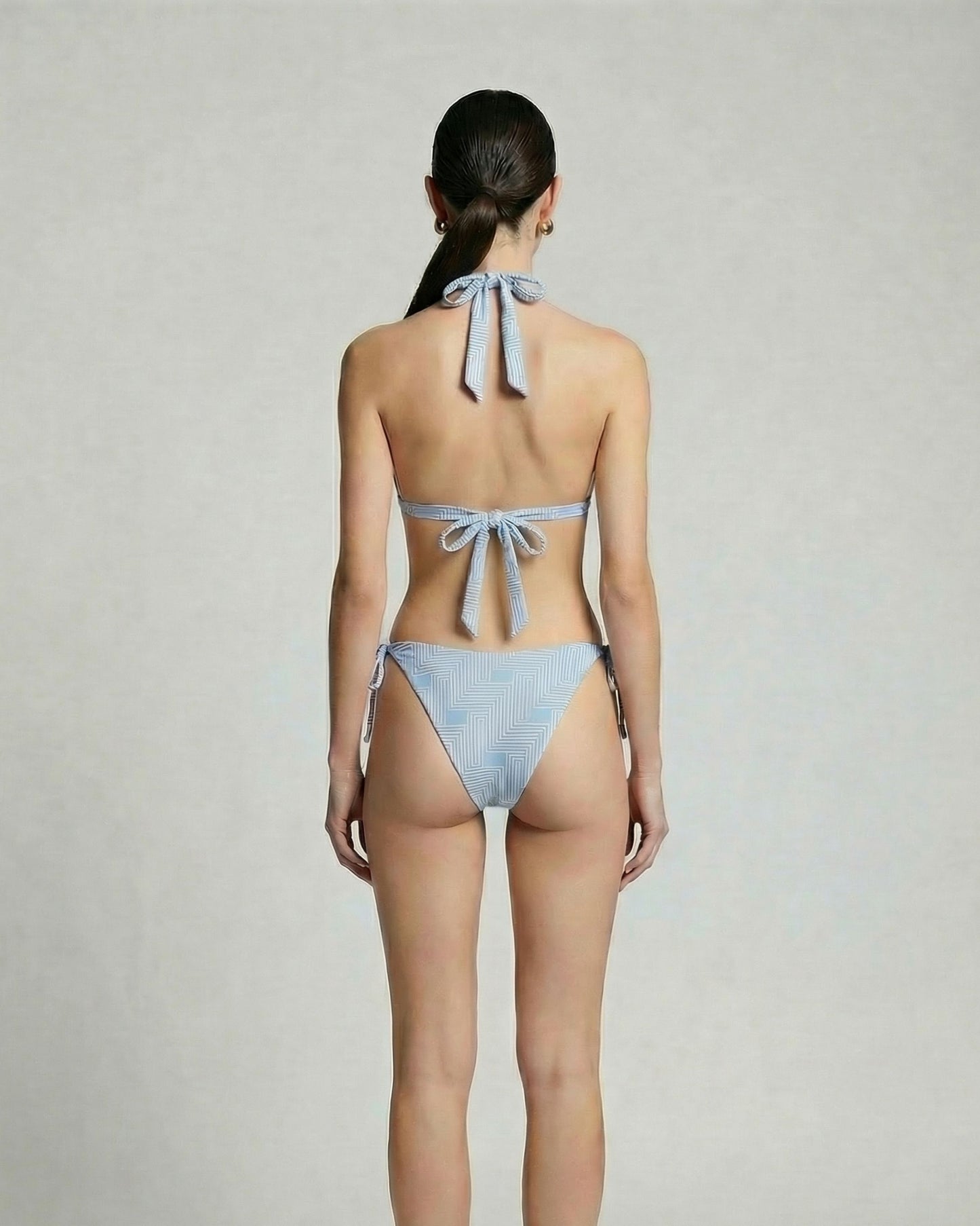 RAQUEL INTER TWINE BLUE WOMENS BIKINI TOP