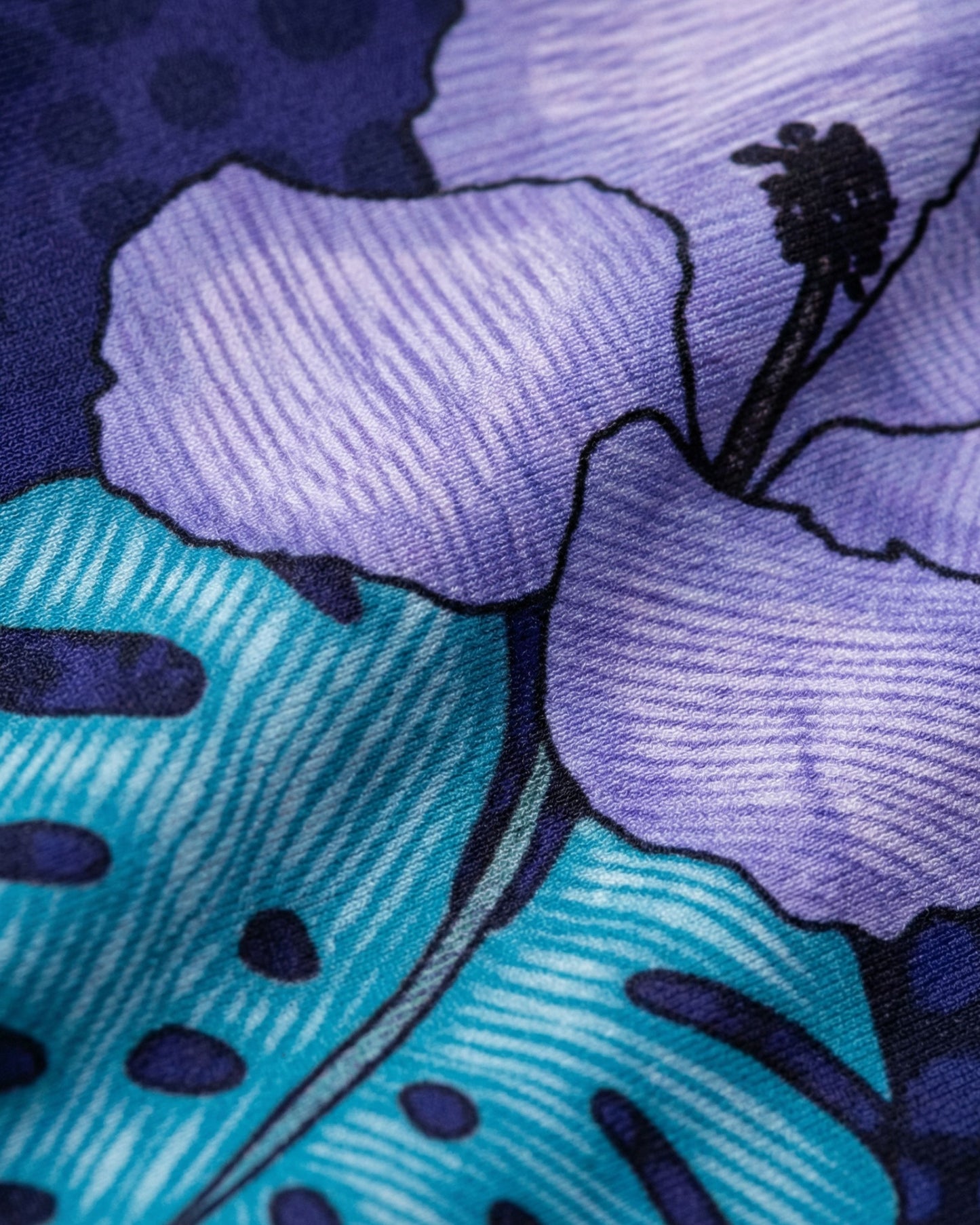 RAQUEL TROPICAL FANTASY NAVY WOMENS BIKINI TOP