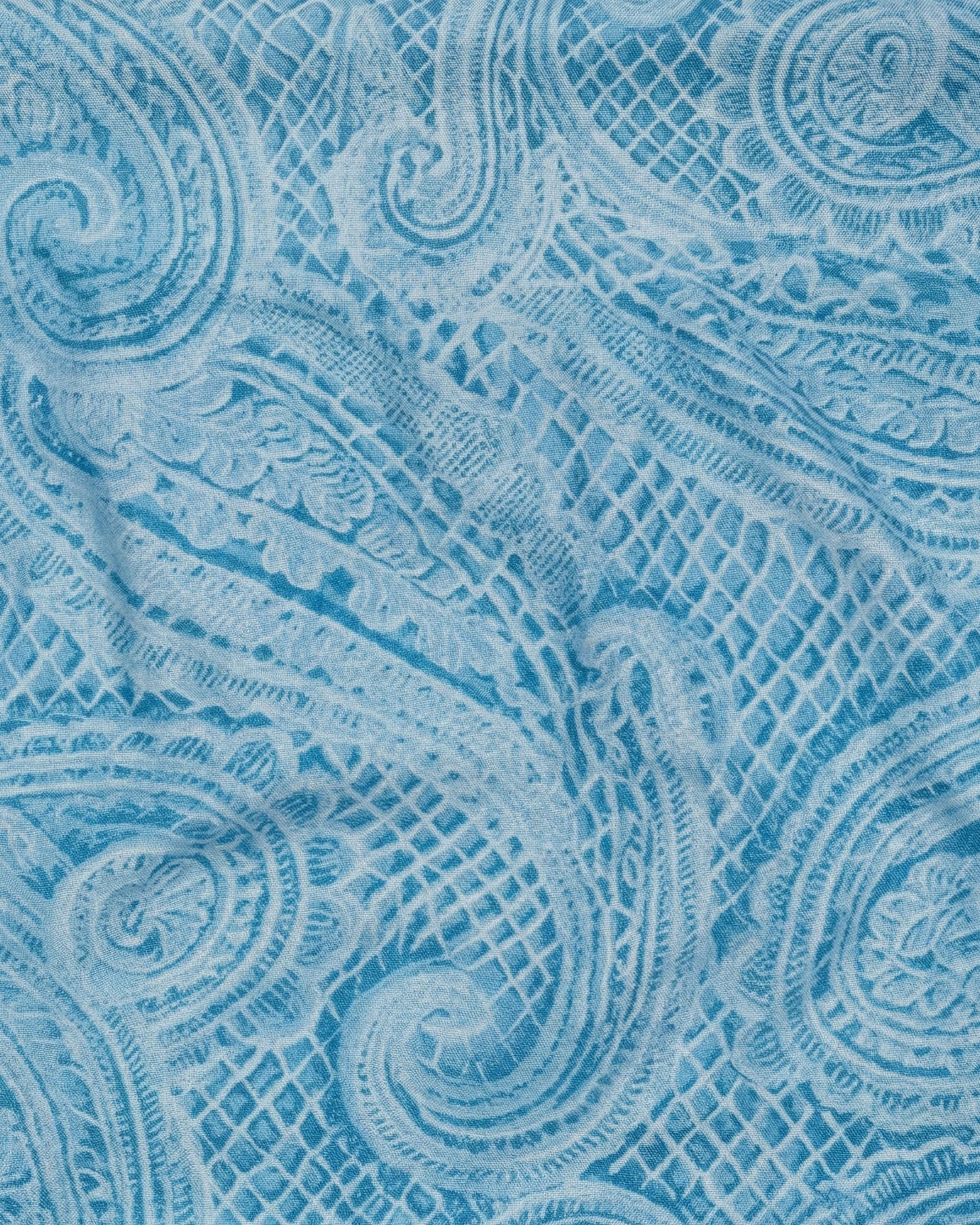 XENA CROCHET PAISLEY TEAL WOMENS HALTER ONE-PIECE SWIMSUIT