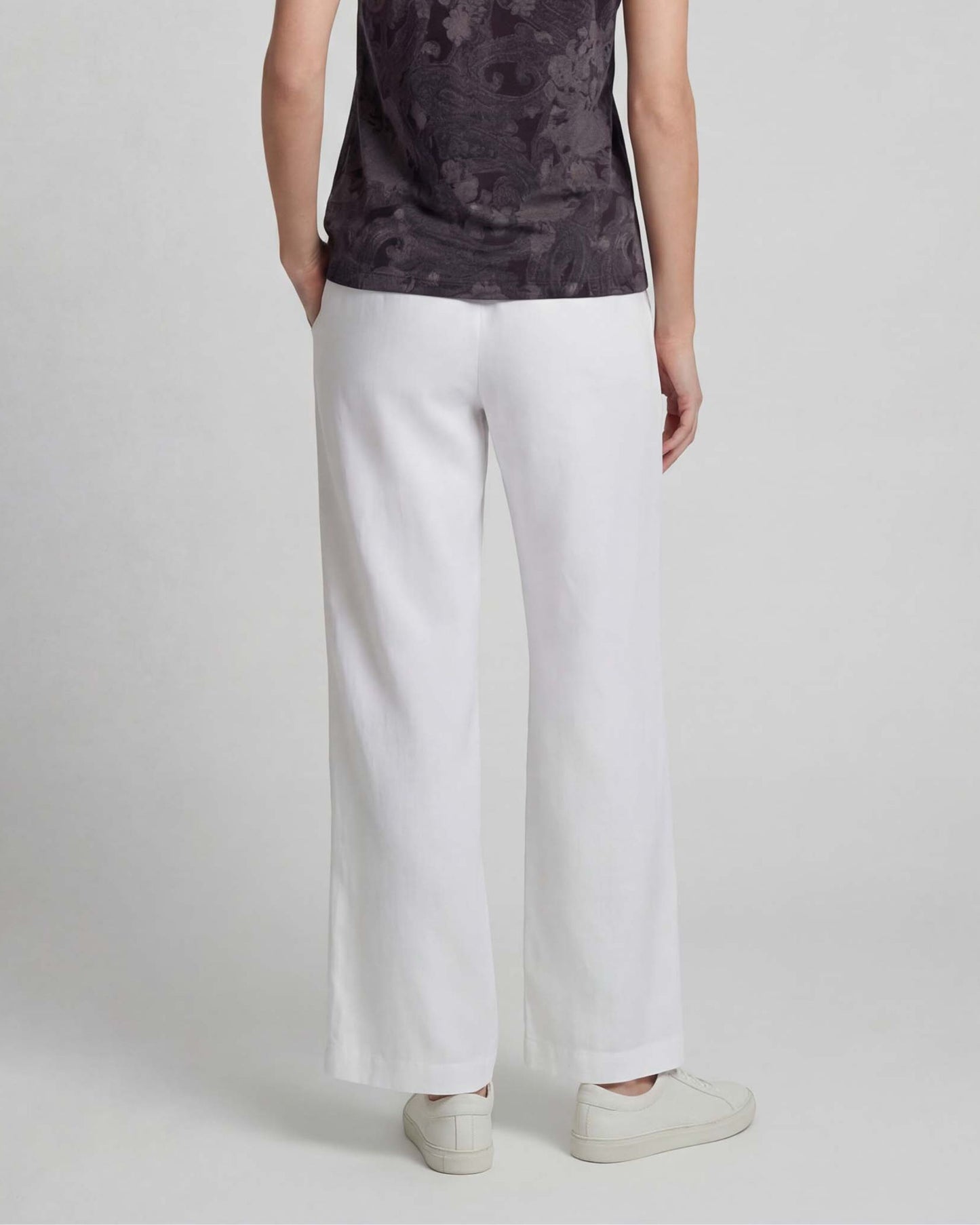 LILLIAN WHITE WOMENS WIDE-LEG LINEN PANT