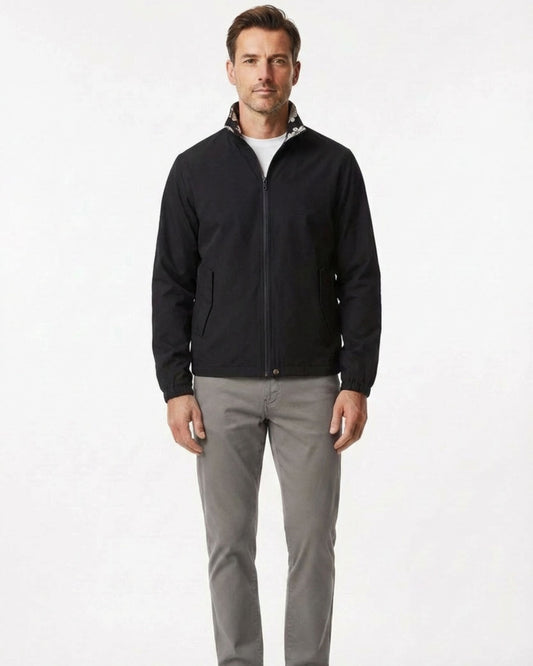 PASCALI SERIOUS FLORAL REVERSIBLE PERFORMANCE JACKET - BLACK
