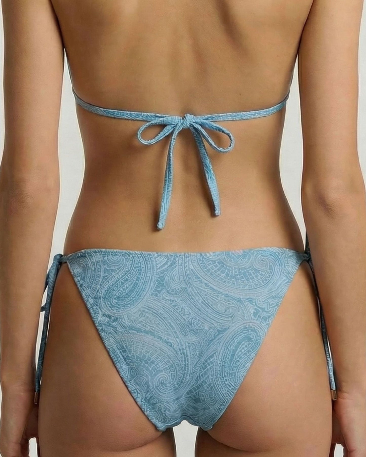 SAMARA CROCHET PAISLEY TEAL WOMENS BIKINI BOTTOM
