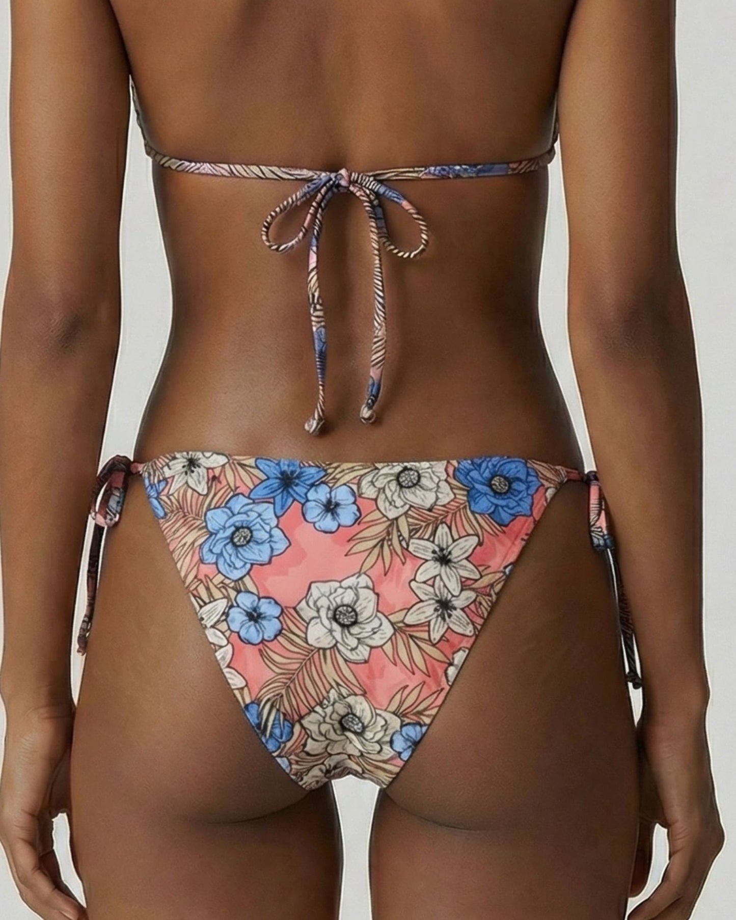 BONITA TROPICAL MIX CORAL WOMENS BIKINI BOTTOM