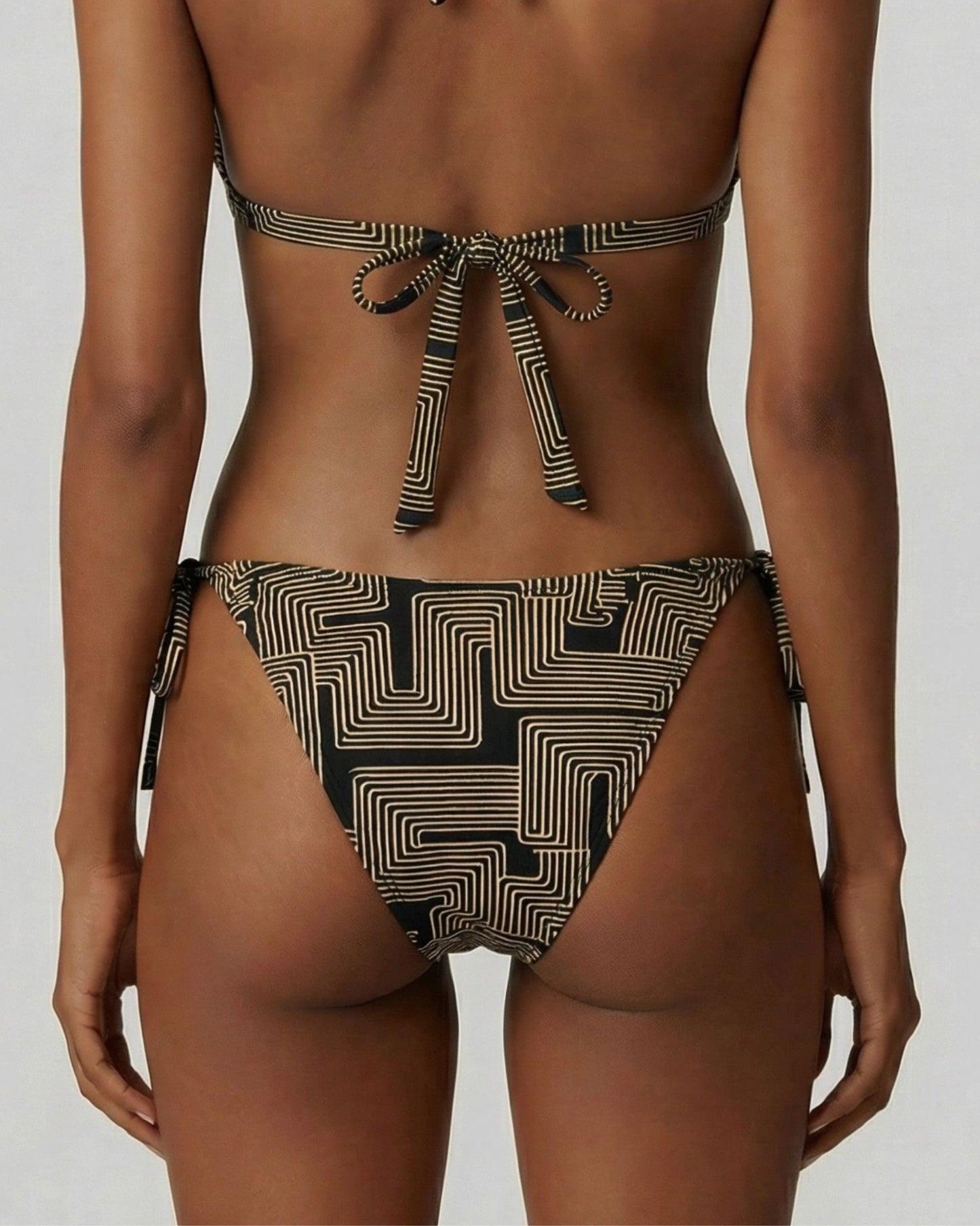 SAMARA INTER TWINE BLACK WOMENS BIKINI BOTTOM