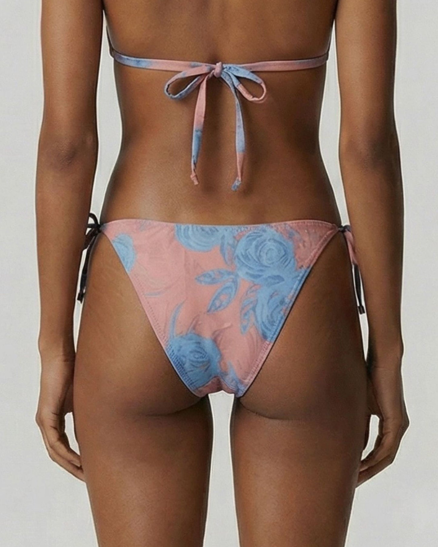 SAMARA MONSTERA FLORAL CORAL WOMENS BIKINI BOTTOM