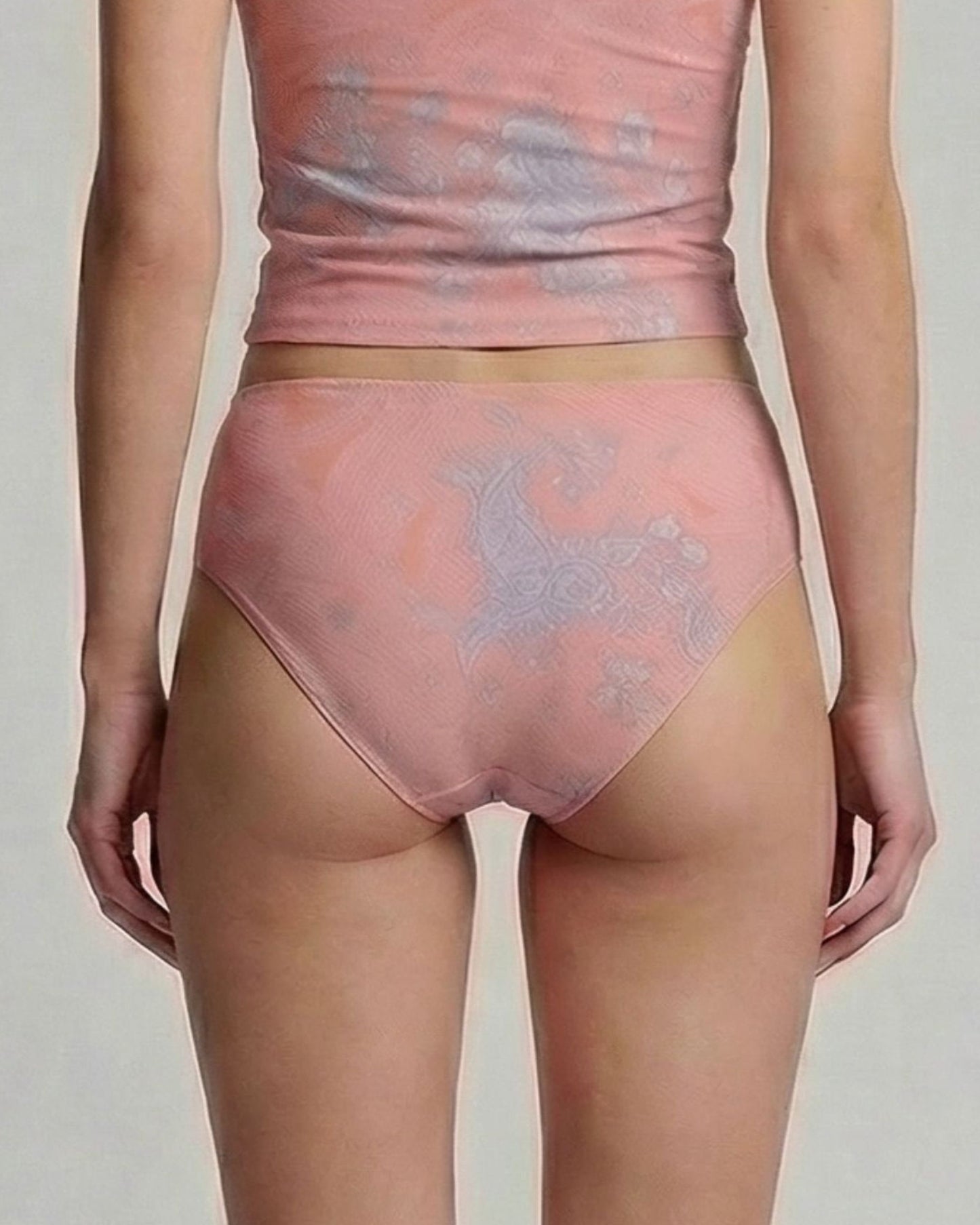 HENRIETTA PAISLEY EXPLOSION CORAL WOMENS SWIMSUIT BOTTOM