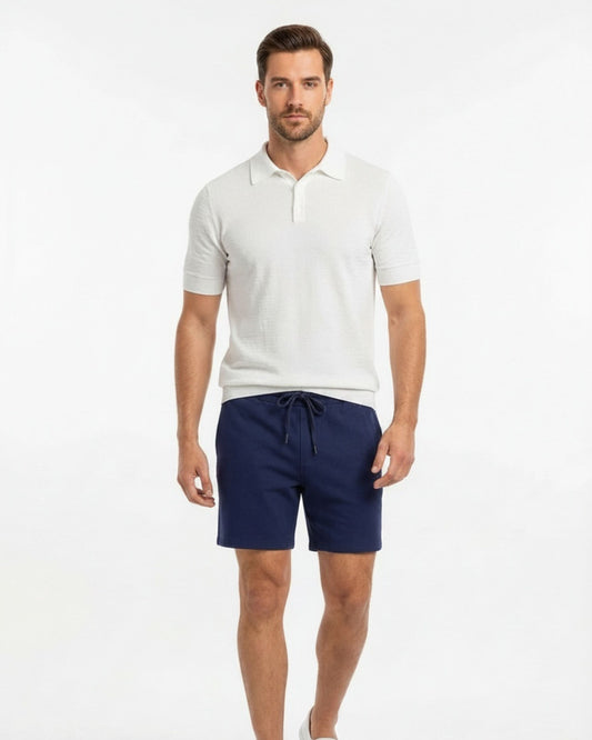 SILUS INTERLOCK SHORTS - NAVY