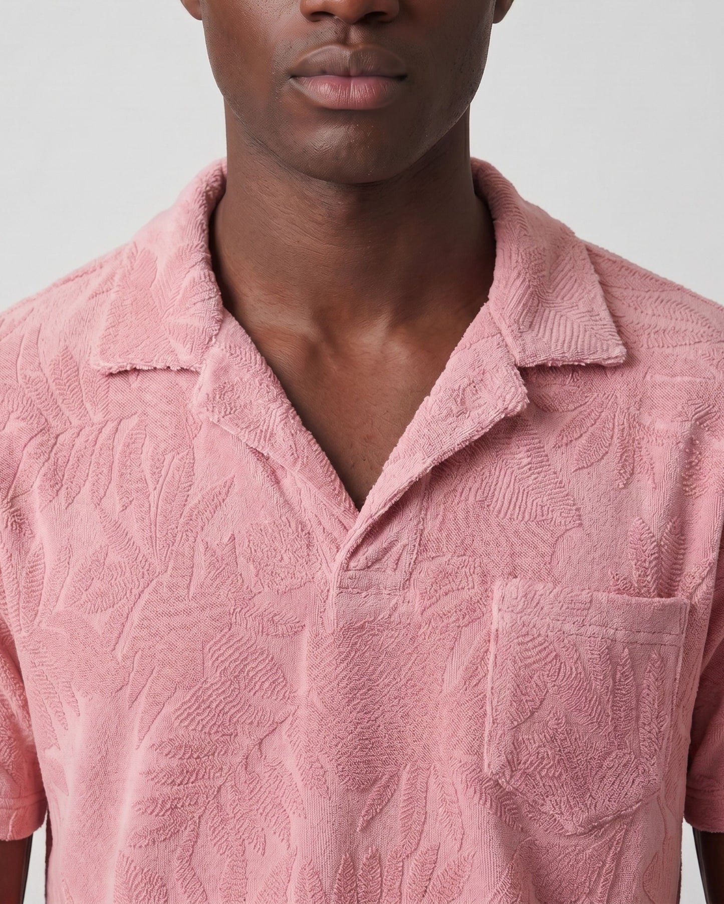 JOHNNY FARM FLORAL FRESH TOWEL POLOSHIRT - ROZE