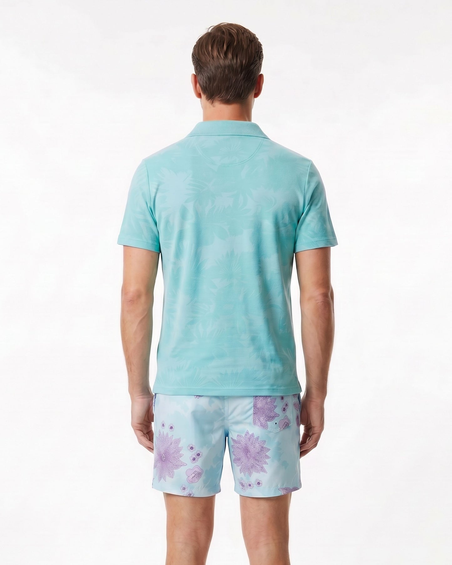 JOHNNY FARM BLOEMENHANDDOEK POLOSHIRT - SPEARMINT
