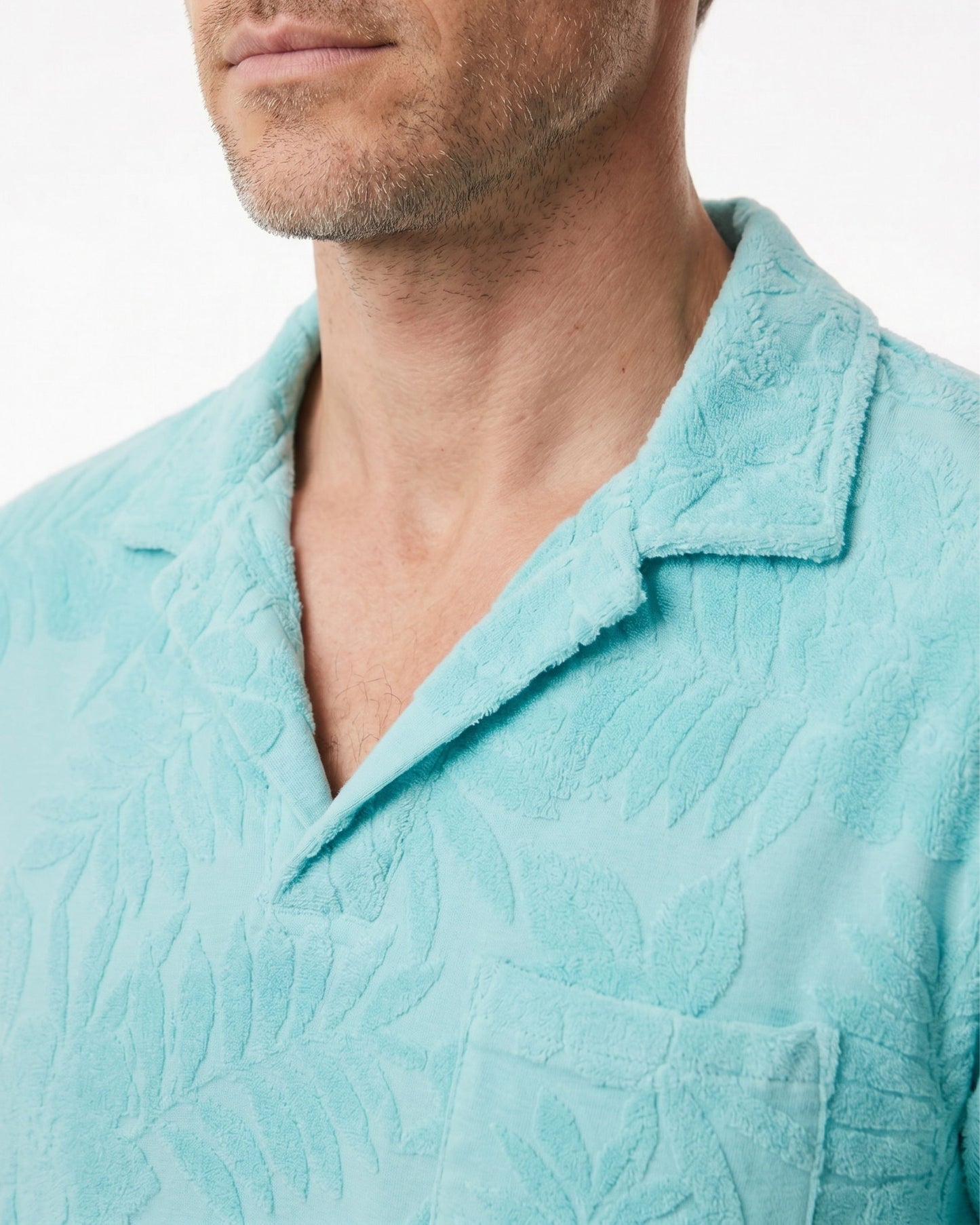 JOHNNY FARM BLOEMENHANDDOEK POLOSHIRT - SPEARMINT