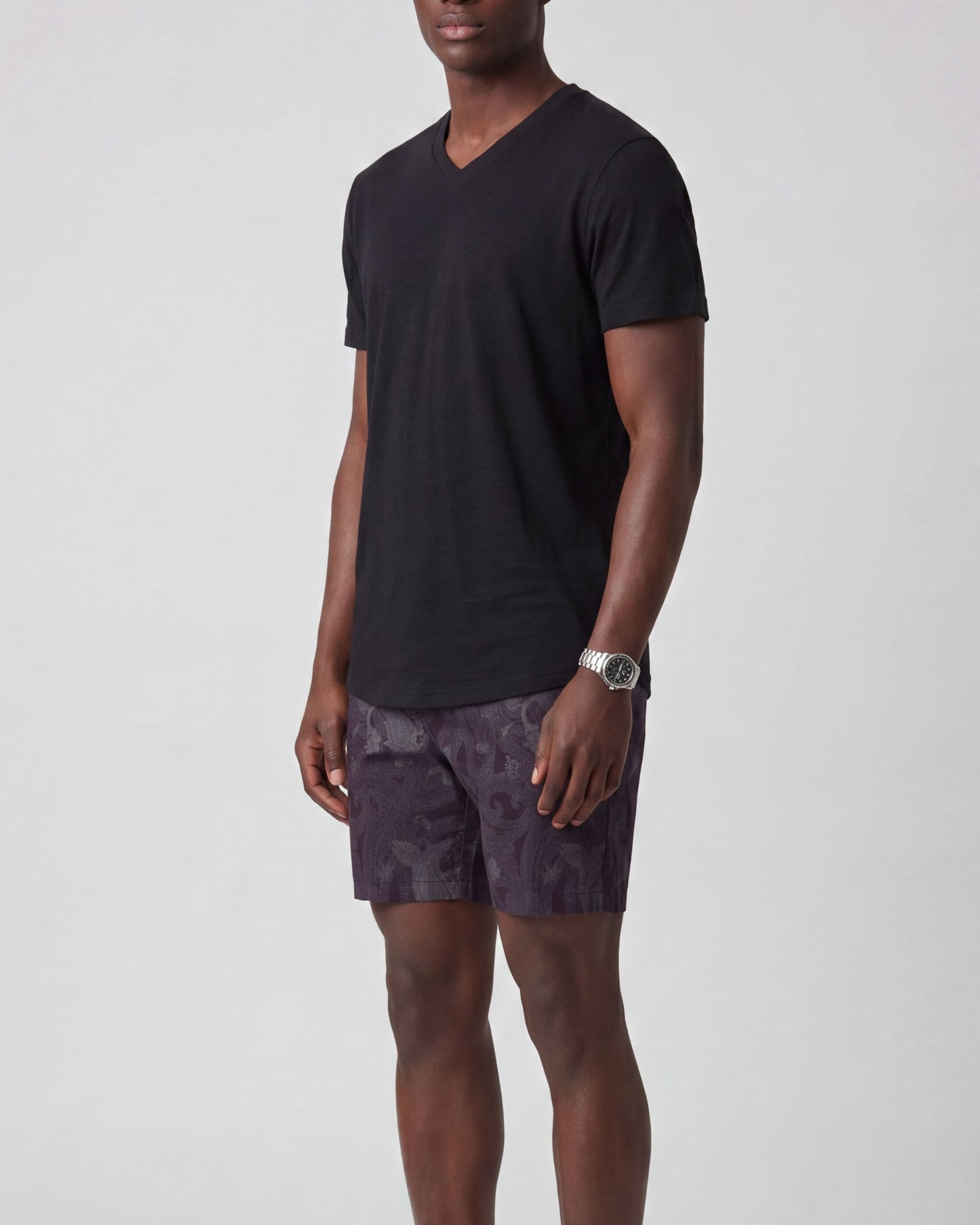 JOHN PAISLEY EXPLOSION BLACK MENS FLAT FRONT SHORT
