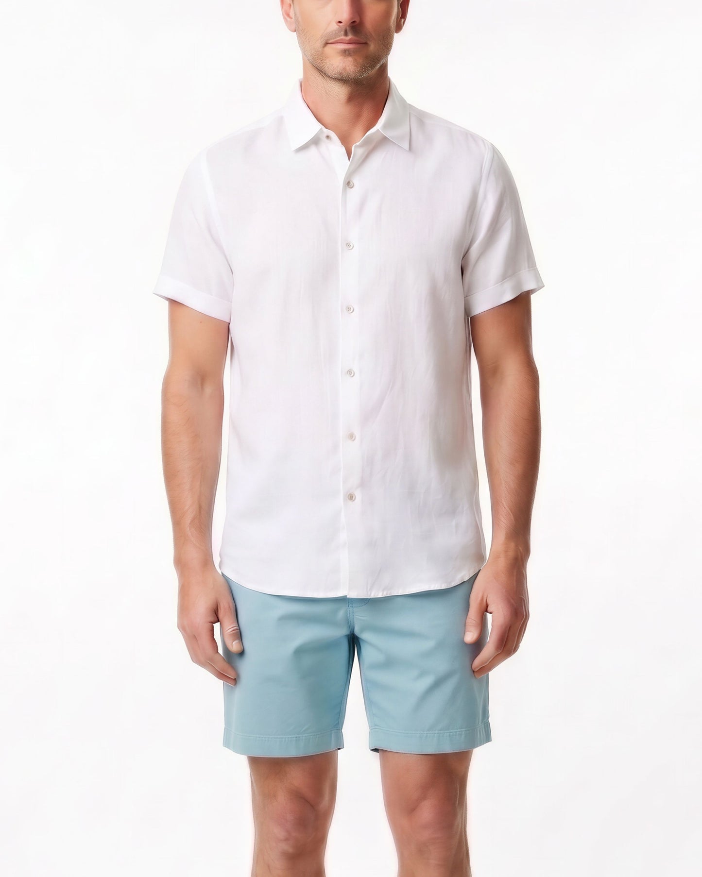 JOHN TEAL MENS FLAT FRONT SHORT