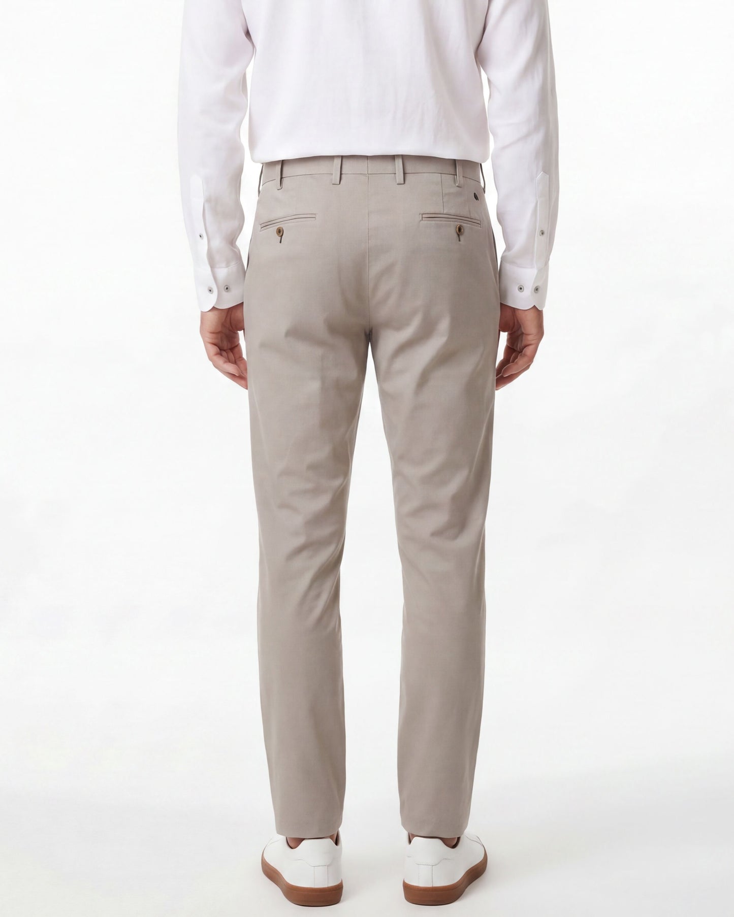 PAXTON TAILORED WOOL PANT - LIMESTONE