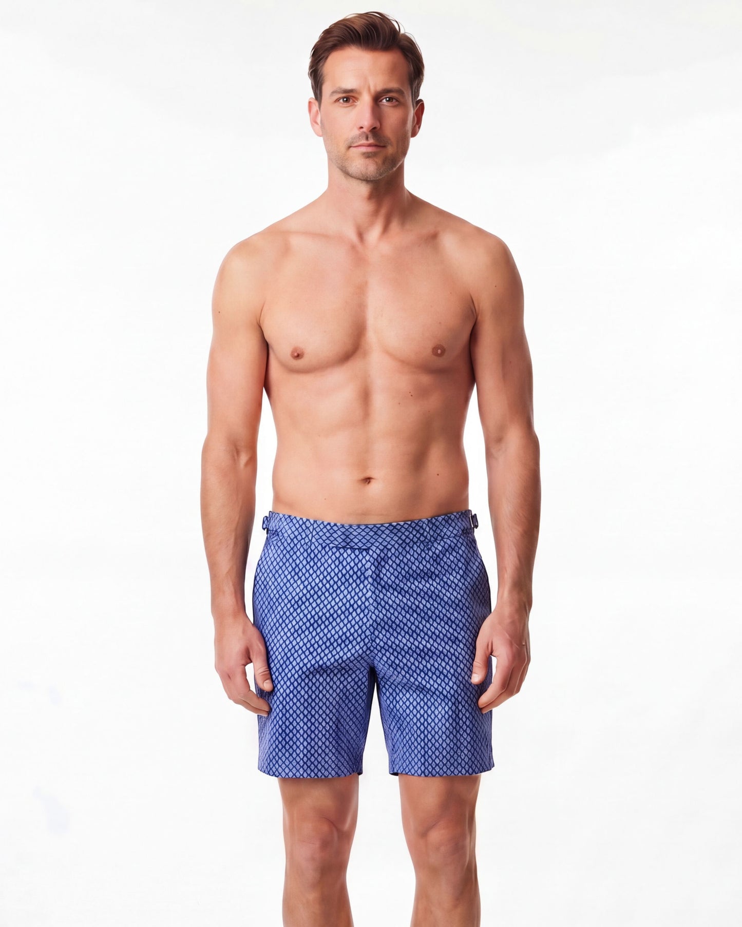 Pool Acorn Geo Navy Swim Trunk