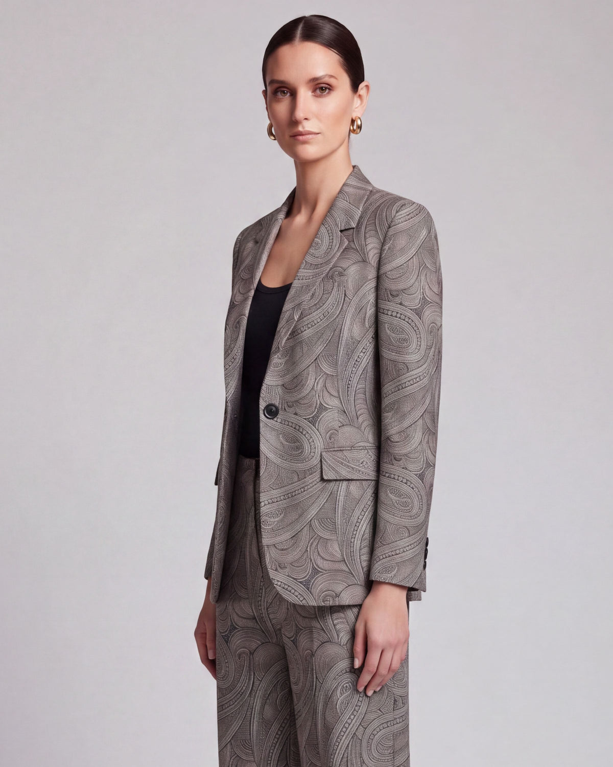 JULIA PAISLEY BADALONA SAGE WOMEN'S WOOL TAILORED JACKET