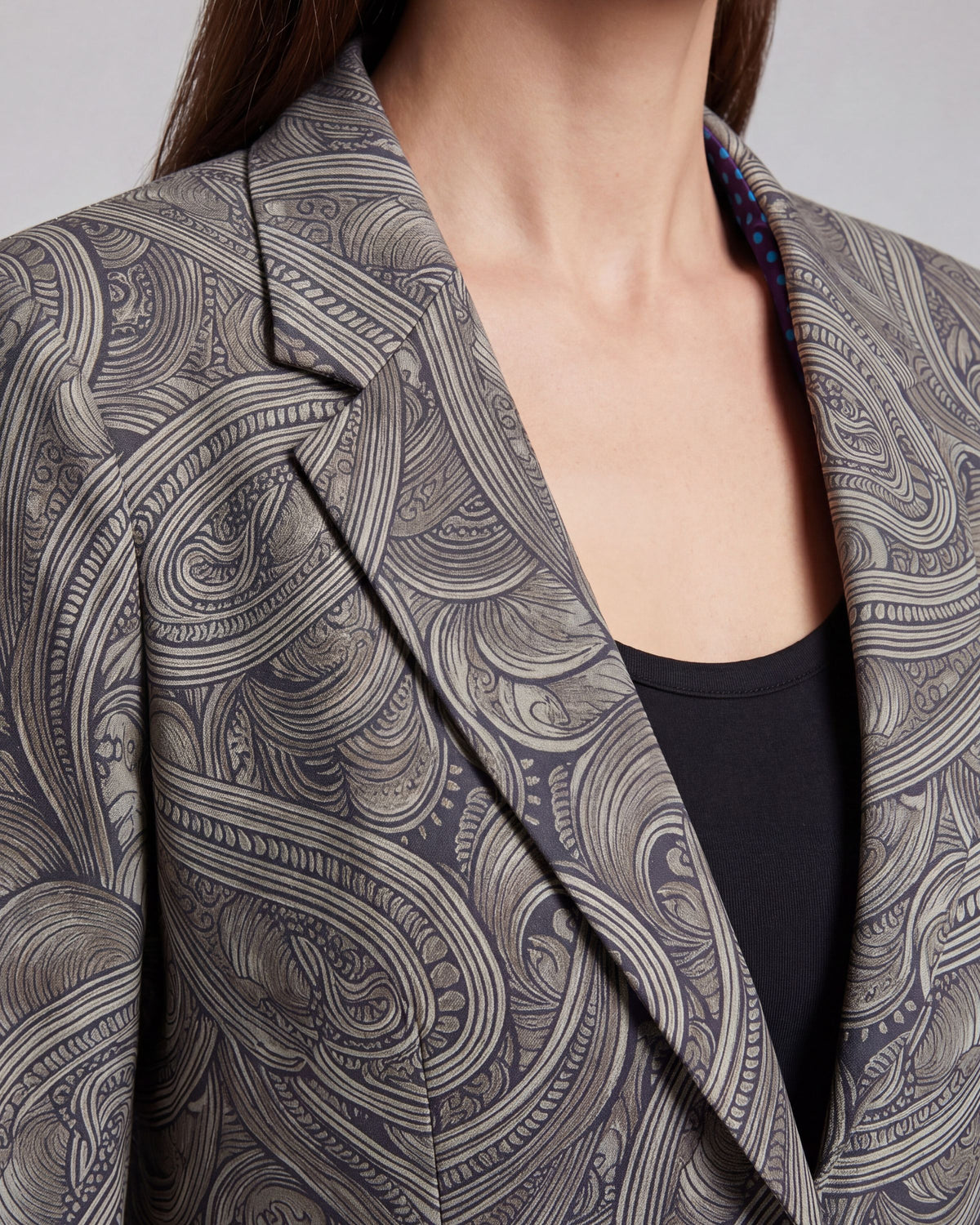 JULIA PAISLEY BADALONA SAGE WOMEN'S WOOL TAILORED JACKET
