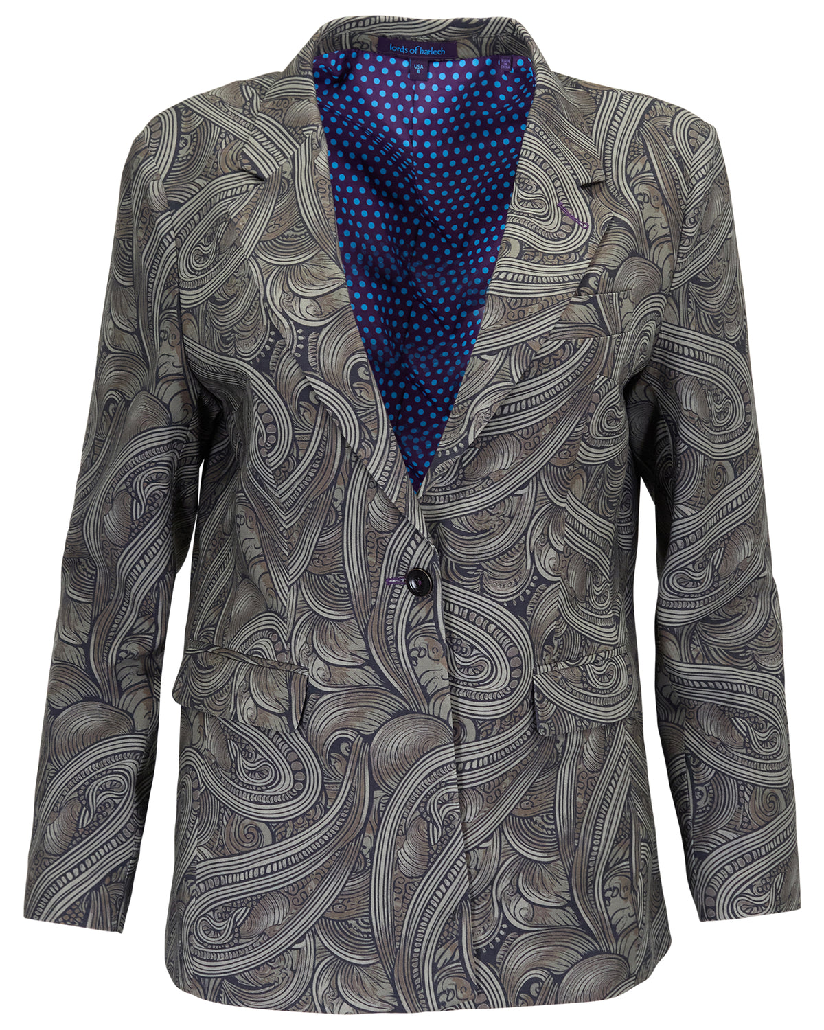 JULIA PAISLEY BADALONA SAGE WOMEN'S WOOL TAILORED JACKET