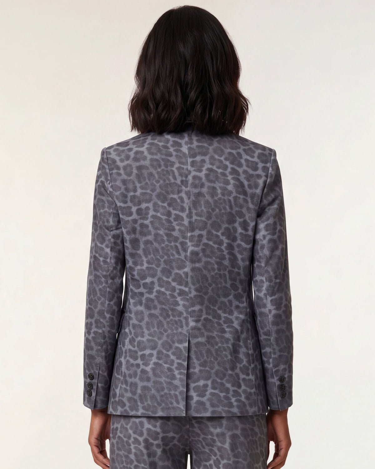 JOLENE LEOPARD SMOKE WOMEN'S VELVET TAILORED JACKET