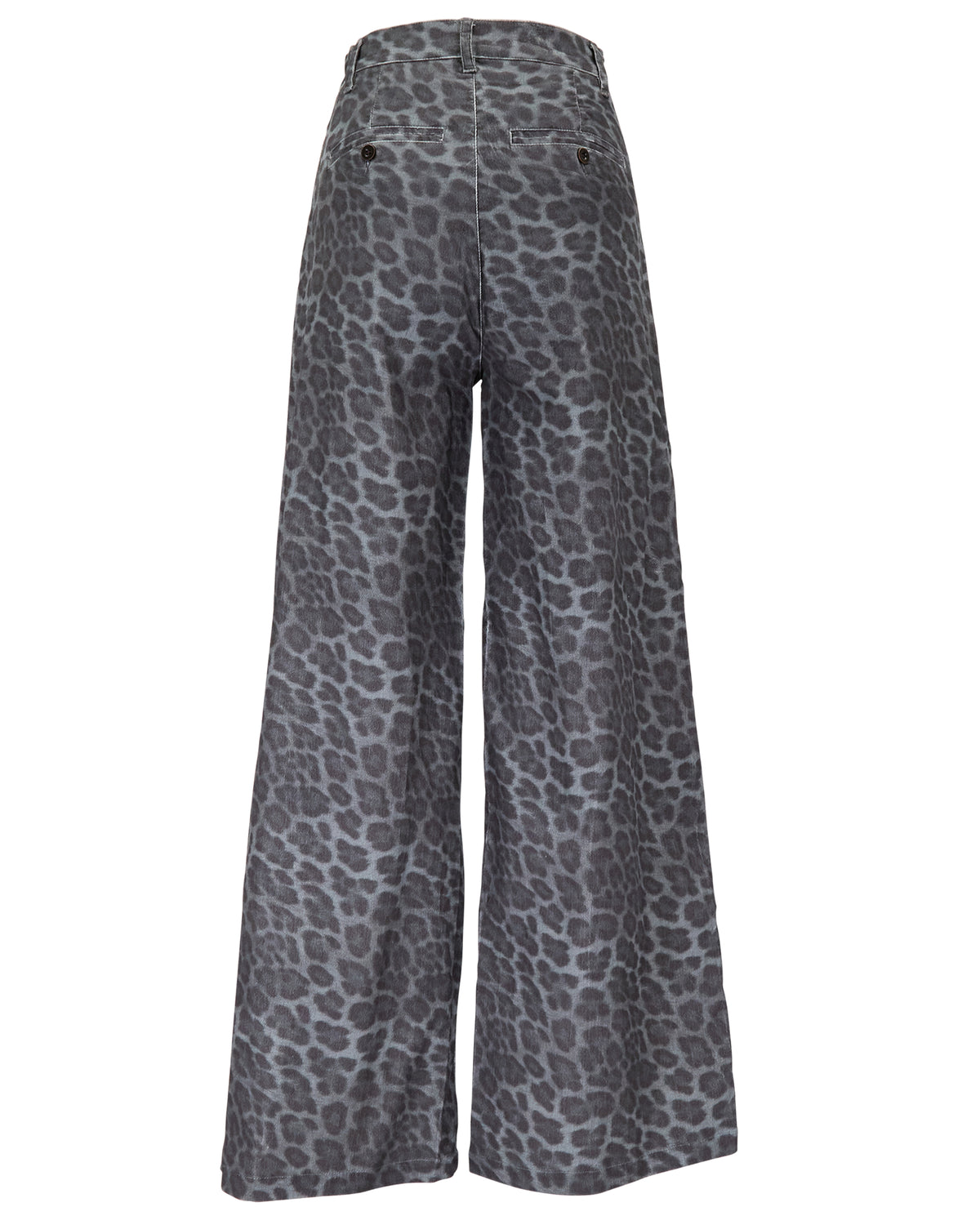 POPPY LEOPARD SMOKE WOMEN'S VELVET HIGH-RISE PANT