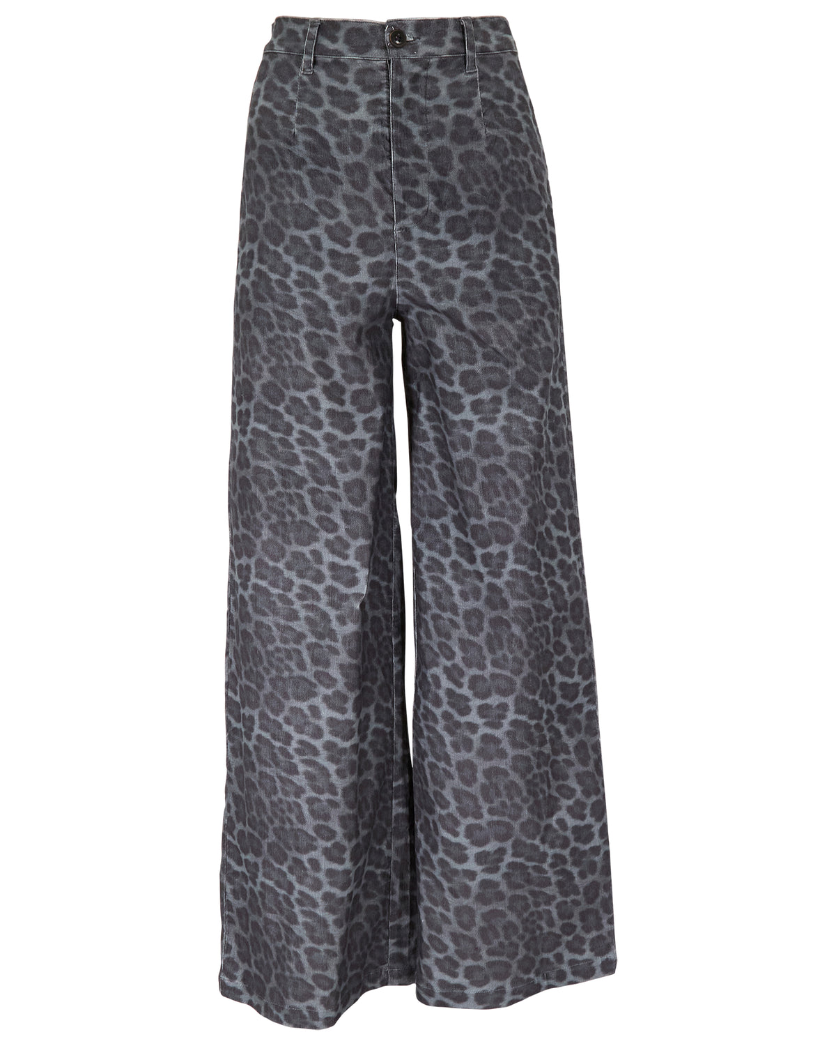 POPPY LEOPARD SMOKE WOMEN'S VELVET HIGH-RISE PANT