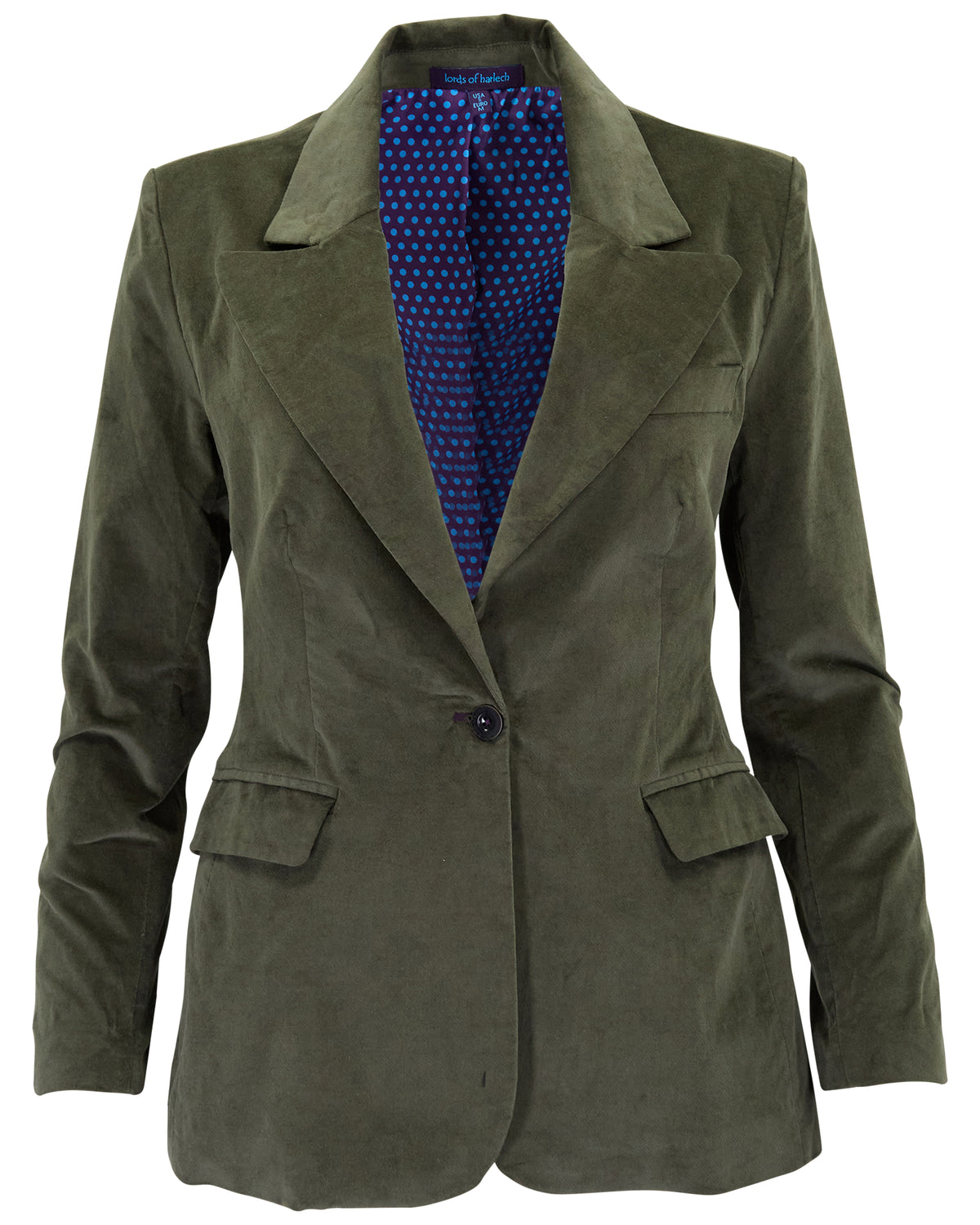 JOLENE SAGE WOMEN'S VELVET TAILORED JACKET