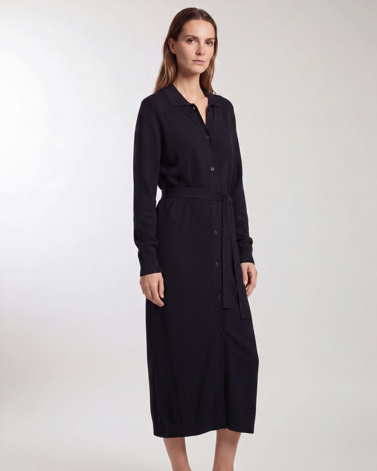 CARDI BLACK WOMEN'S LONG MERINO BLEND CARDIGAN