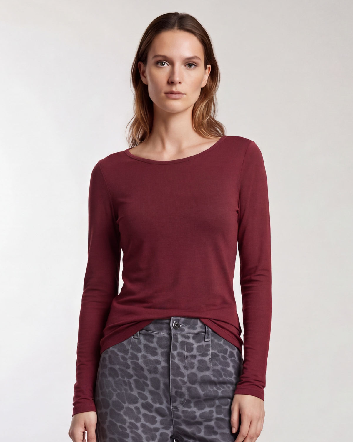 CARLY PORT WOMEN'S MERINO LONG-SLEEVE CREW-NECK TOP