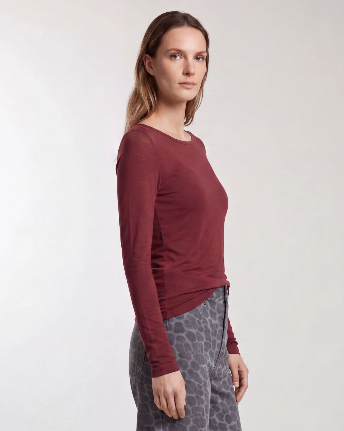 CARLY PORT WOMEN'S MERINO LONG-SLEEVE CREW-NECK TOP
