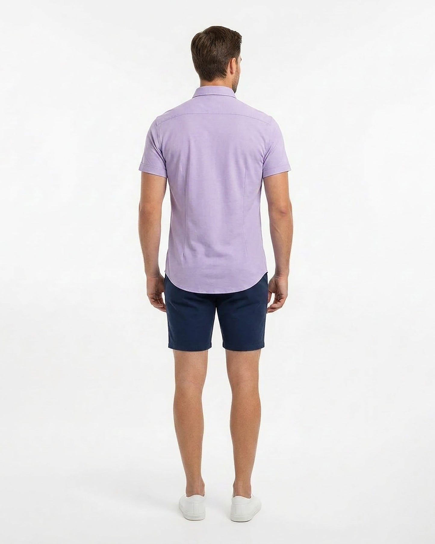 TOBIAS MERINO SHIRT IN LAVENDER