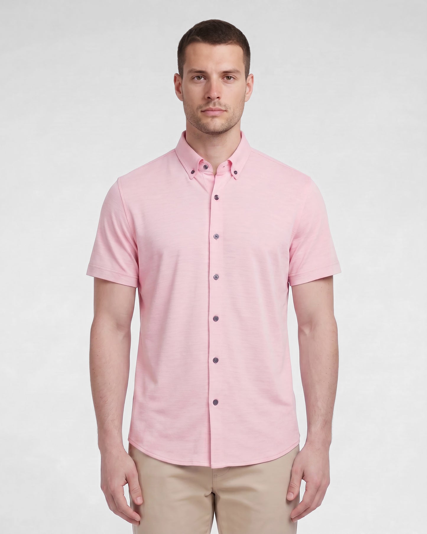 TOBIAS MERINO SHIRT IN PINK