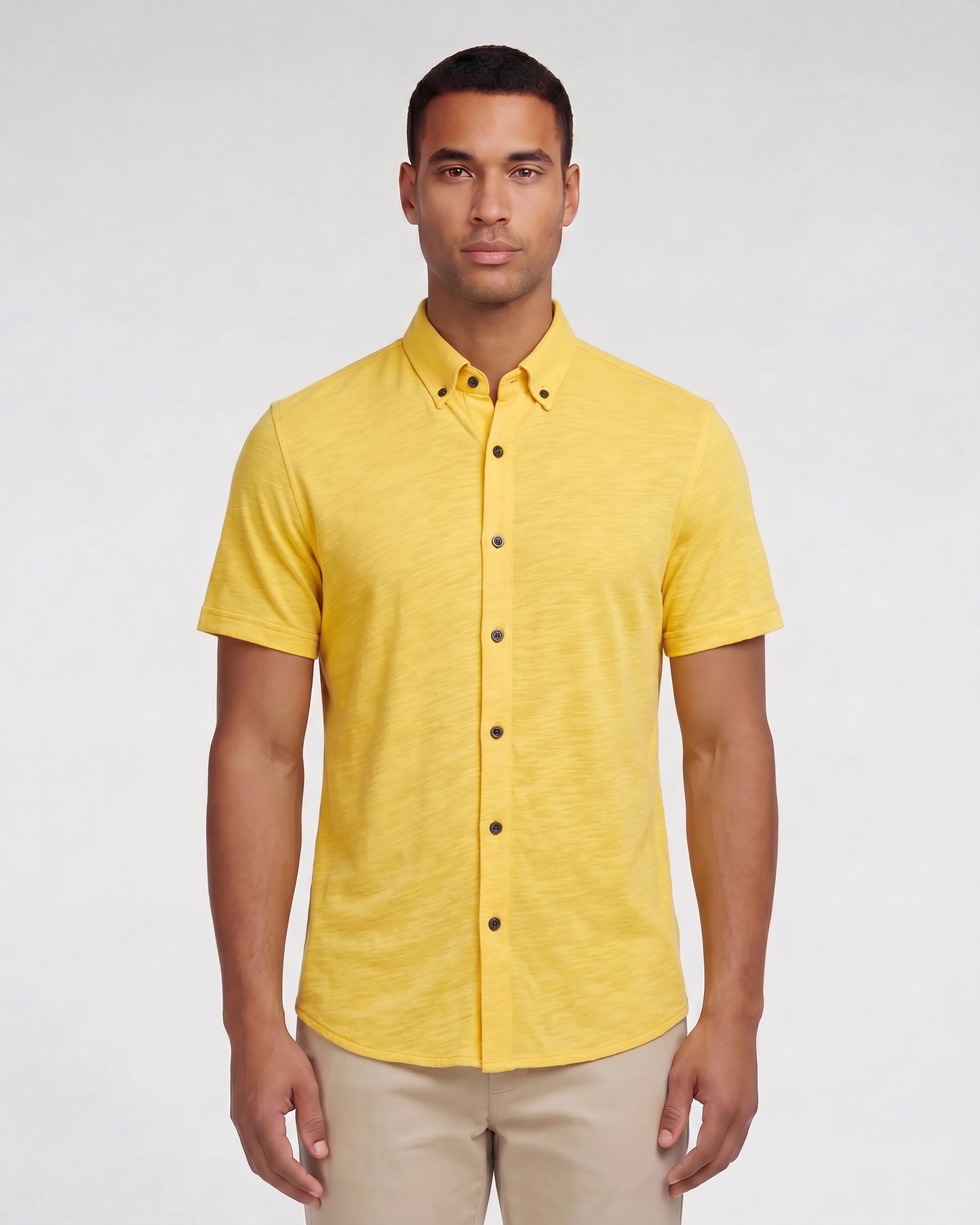 TOBIAS MERINO SHIRT - SUNSHINE