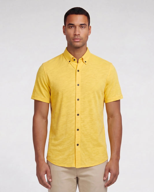 TOBIAS MERINO SHIRT - SUNSHINE