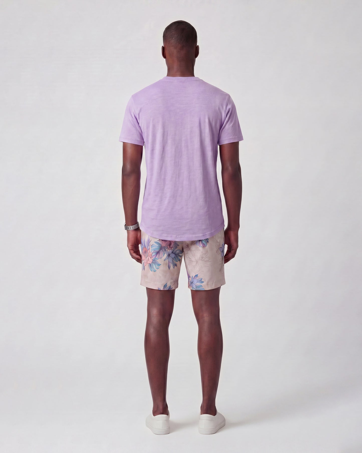 VICTOR V-NECK MERINO SHIRT IN LAVENDER