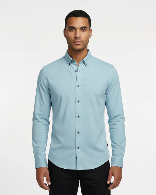 SHAWN MERINO SHIRT IN NILE