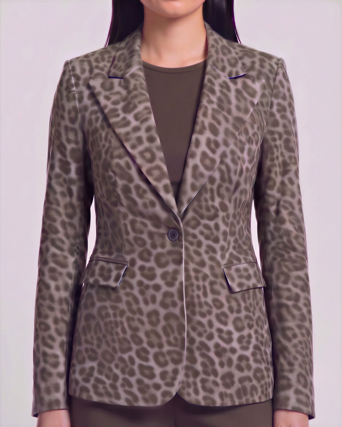 JOLENE LEOPARD BROWNIE WOMEN'S VELVET TAILORED JACKET