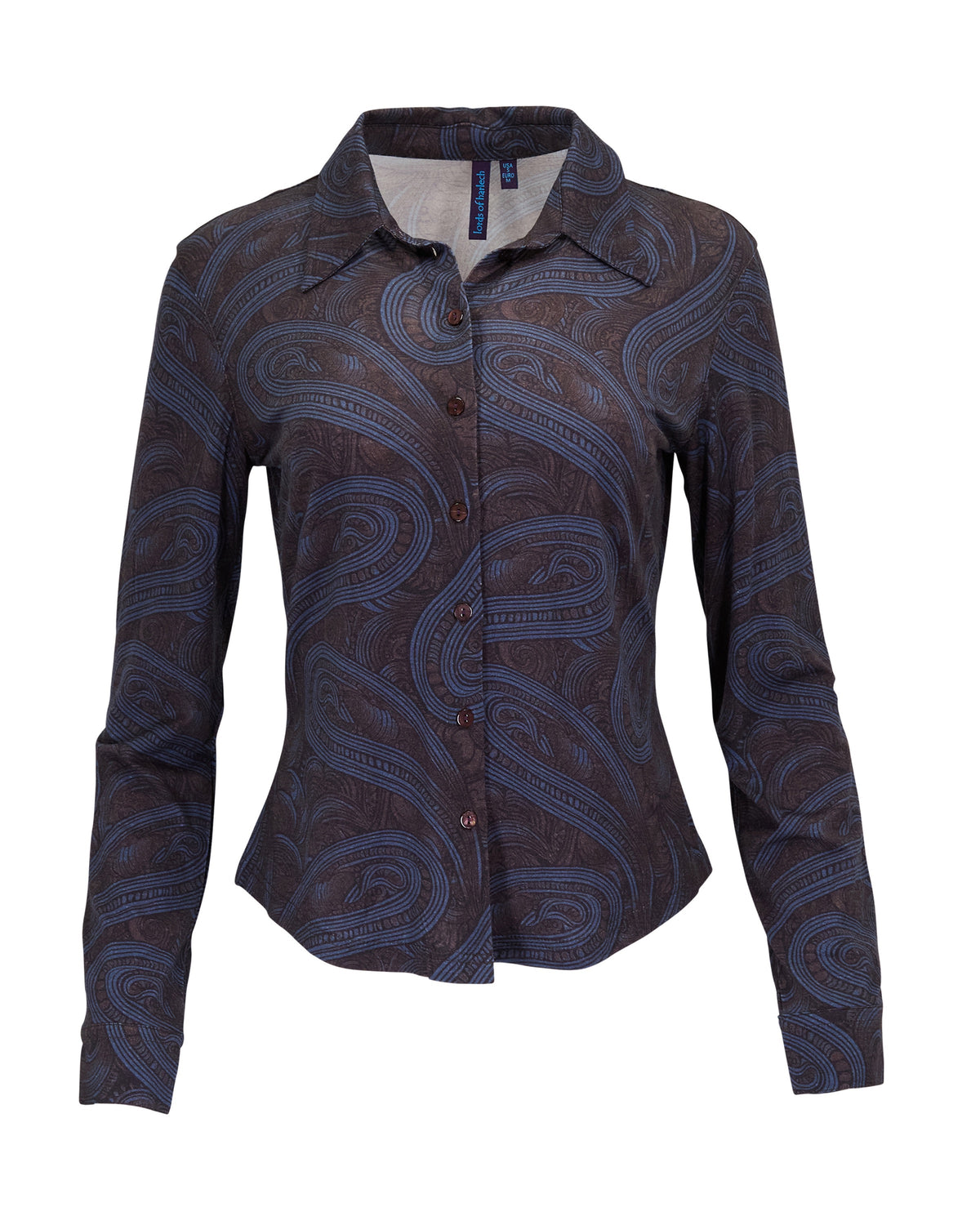 SCARLET PAISLEY BADALONA BROWNIE WOMEN'S MERINO JERSEY LONG-SLEEVE SHIRT