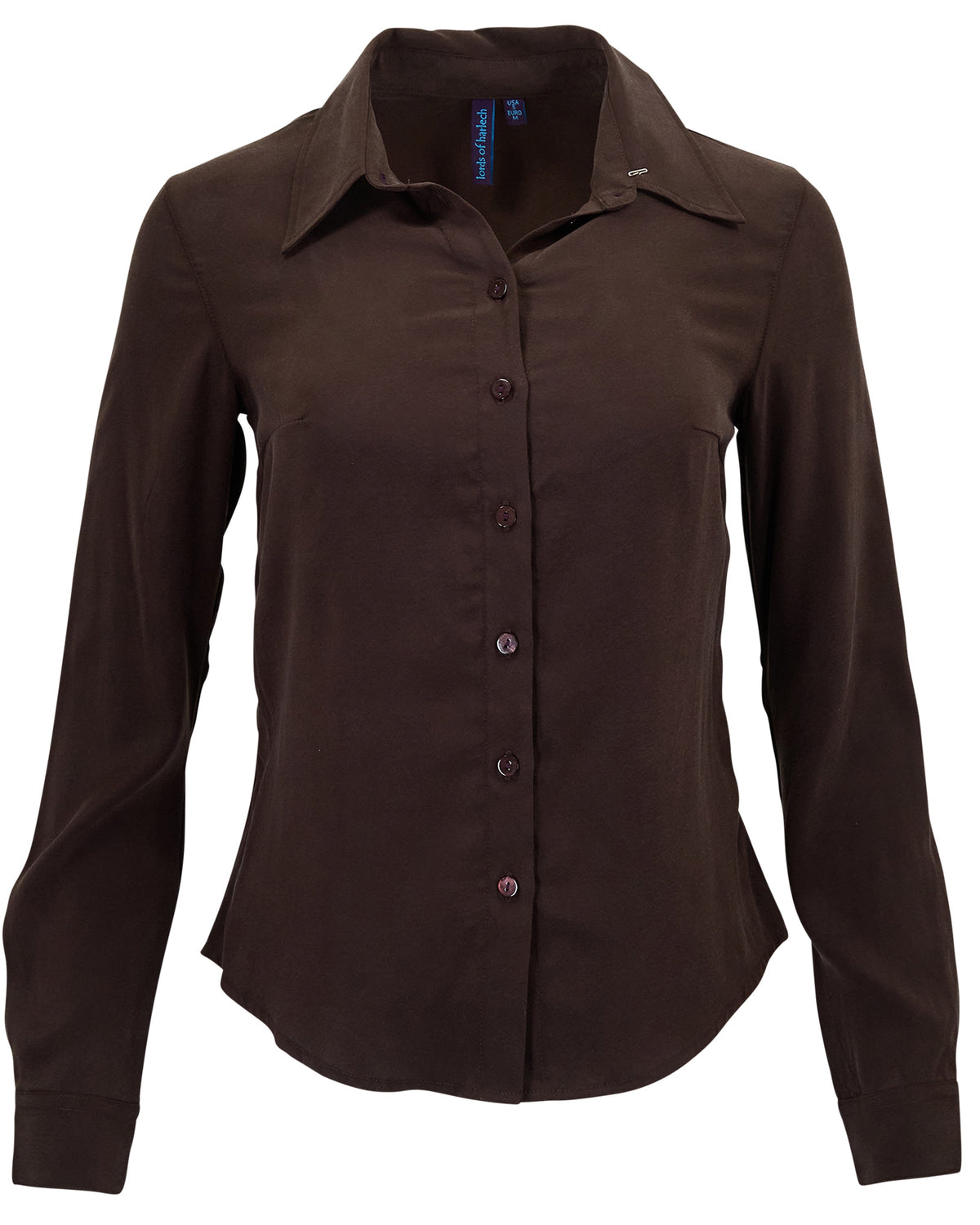 SUTTON BROWNIE WOMEN'S STRETCH SILK LONG-SLEEVE SHIRT