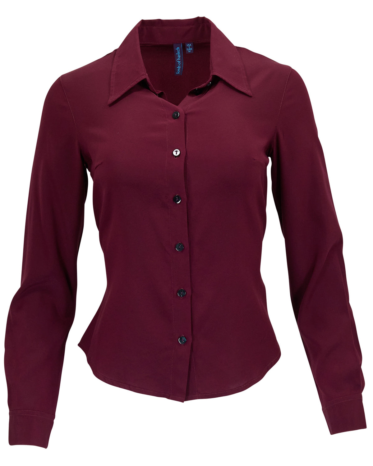 SUTTON PORT WOMEN'S STRETCH SILK LONG-SLEEVE SHIRT