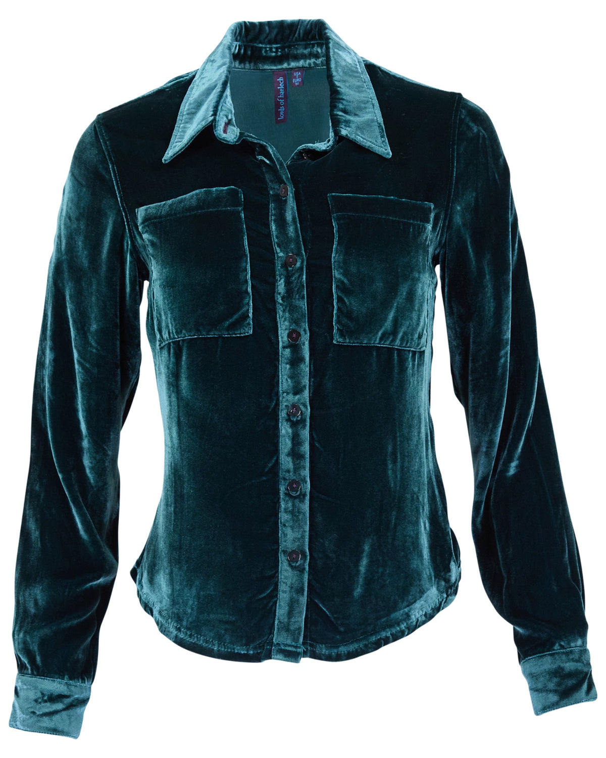 SYLVIA LEGEND WOMEN'S VELVET LONG-SLEEVE SHIRT