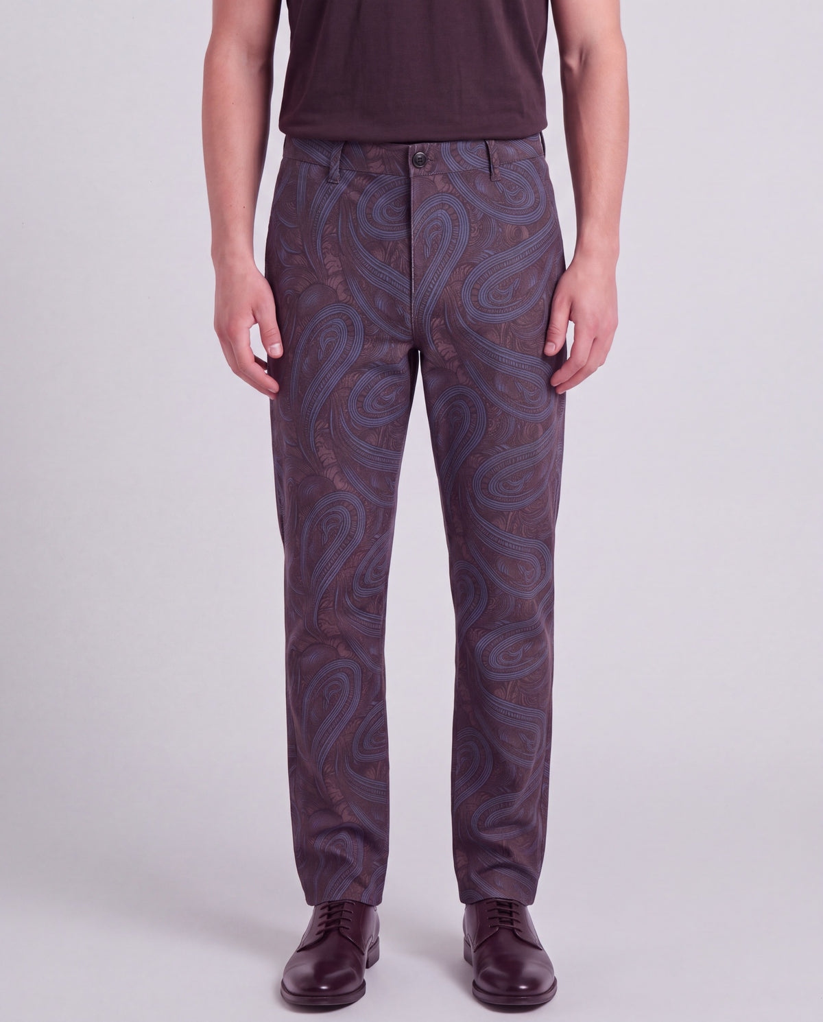 CHARLTON BADALONA PAISLEY BROWNIE MEN'S STRETCH TAILORED PANT