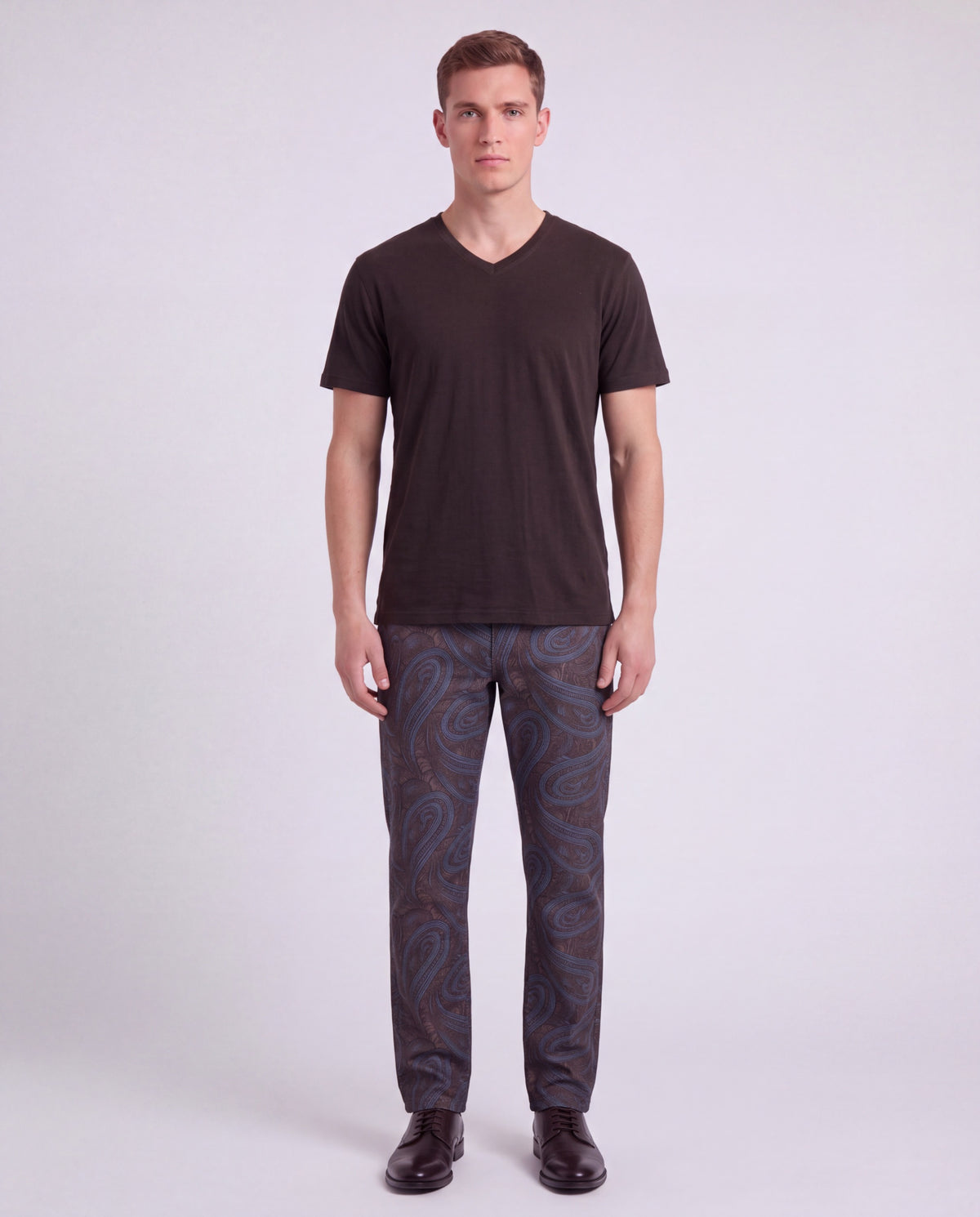CHARLTON BADALONA PAISLEY BROWNIE MEN'S STRETCH TAILORED PANT