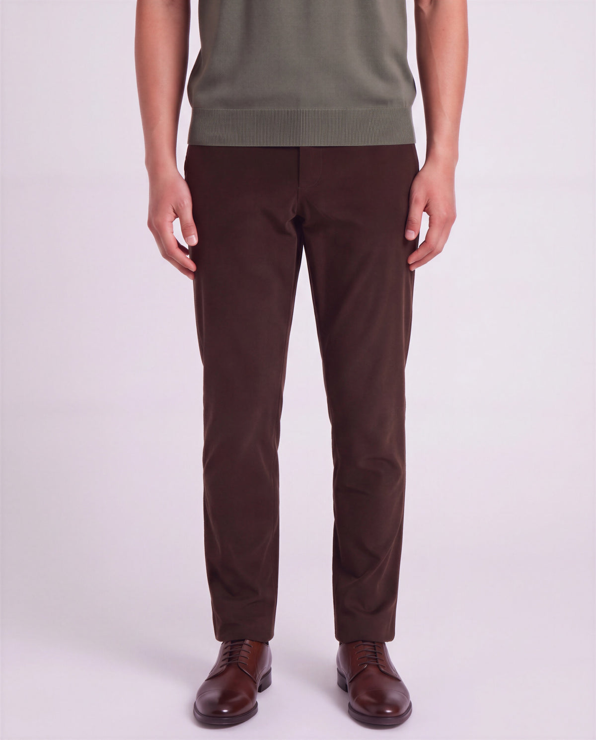 CLIFFORD BROWNIE MEN'S VELVET FLAT-FRONT PANT