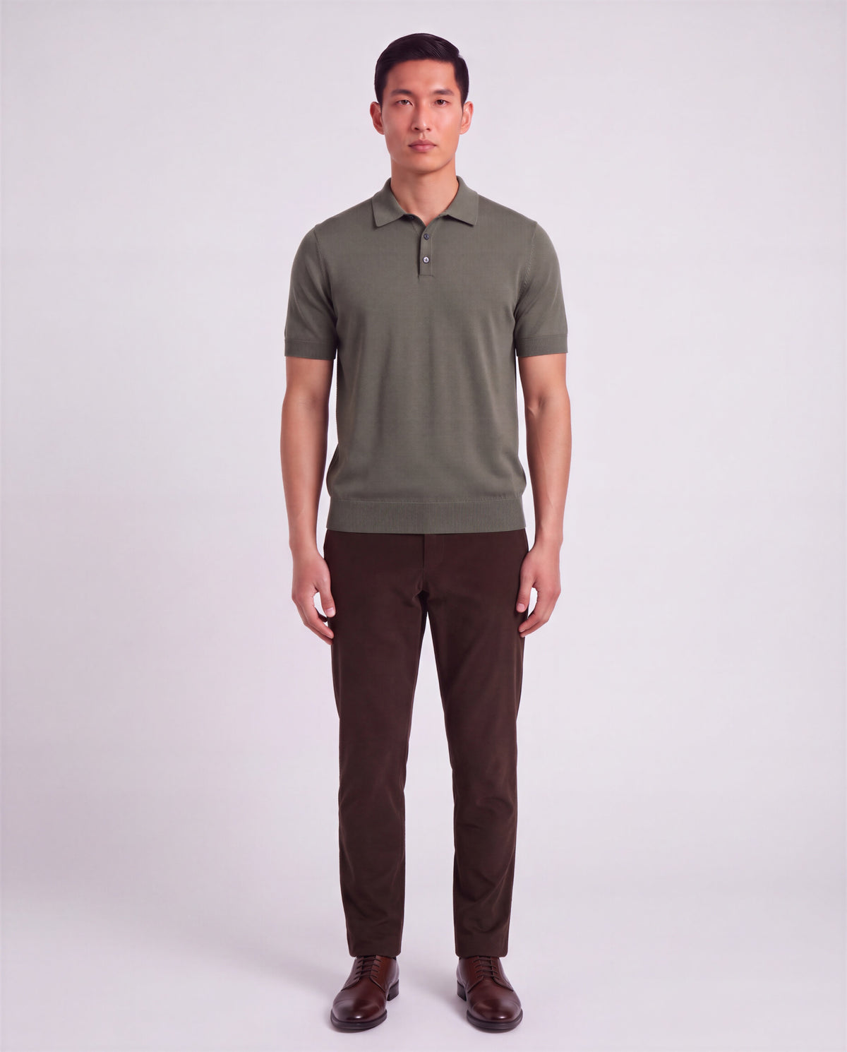 CLIFFORD BROWNIE MEN'S VELVET FLAT-FRONT PANT