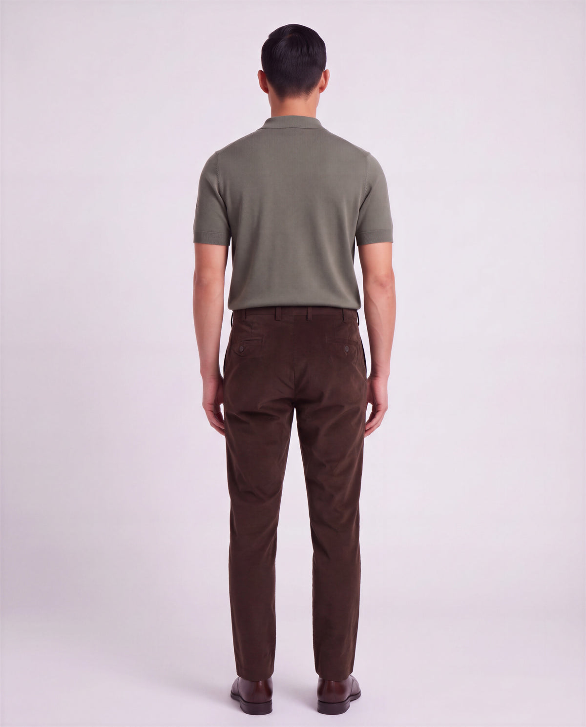 CLIFFORD BROWNIE MEN'S VELVET FLAT-FRONT PANT