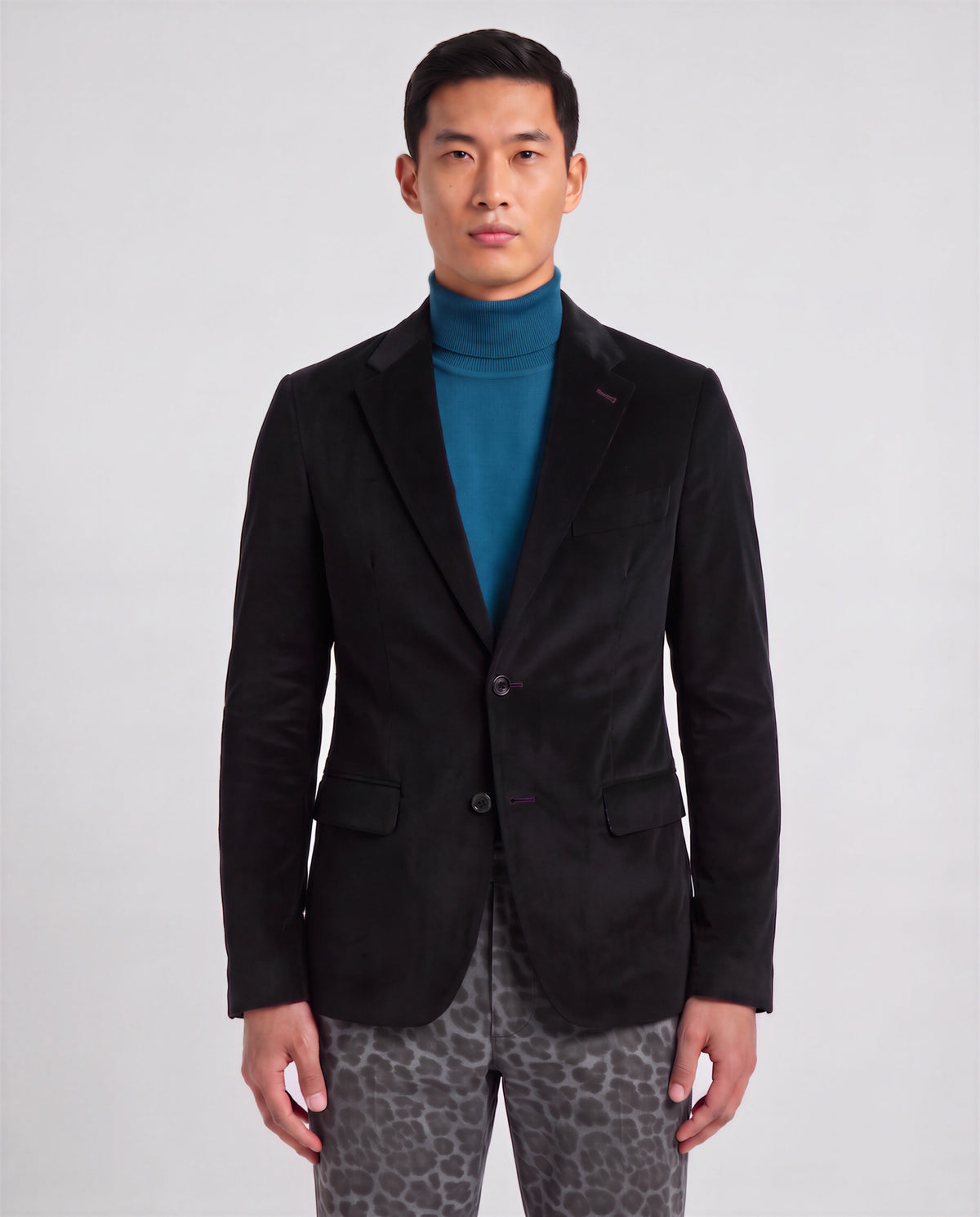 JORDAN BLACK MEN'S VELVET BLAZER