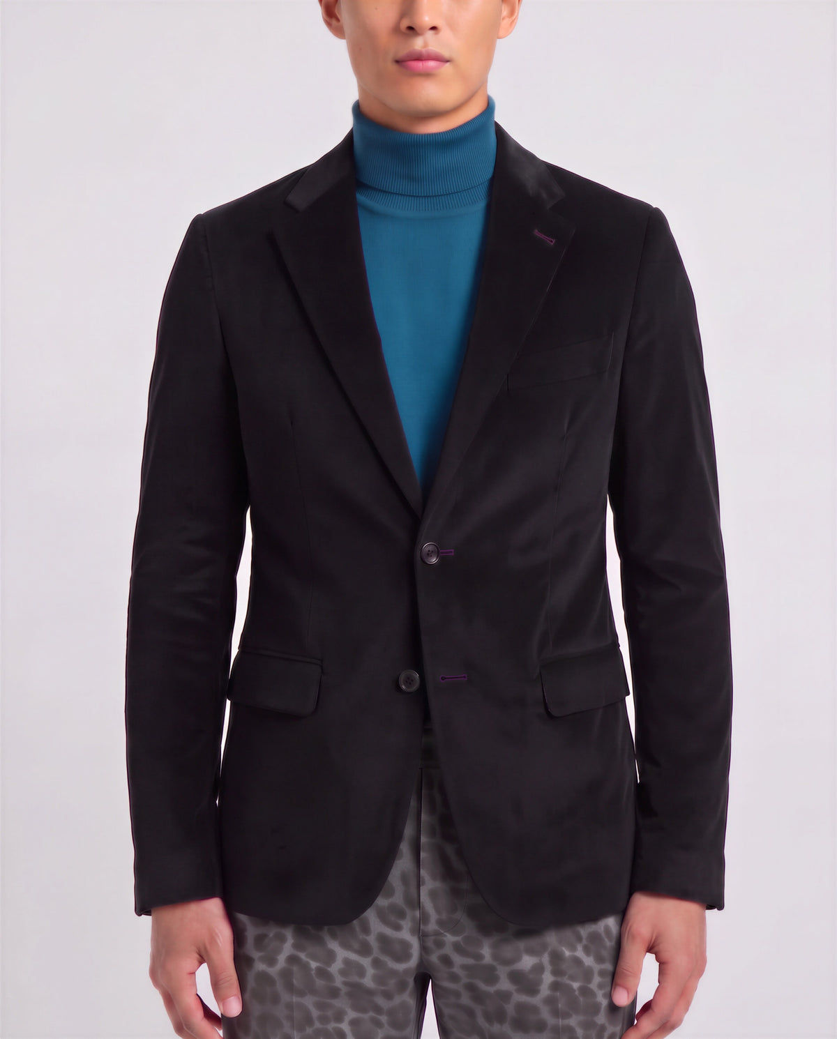 JORDAN BLACK MEN'S VELVET BLAZER