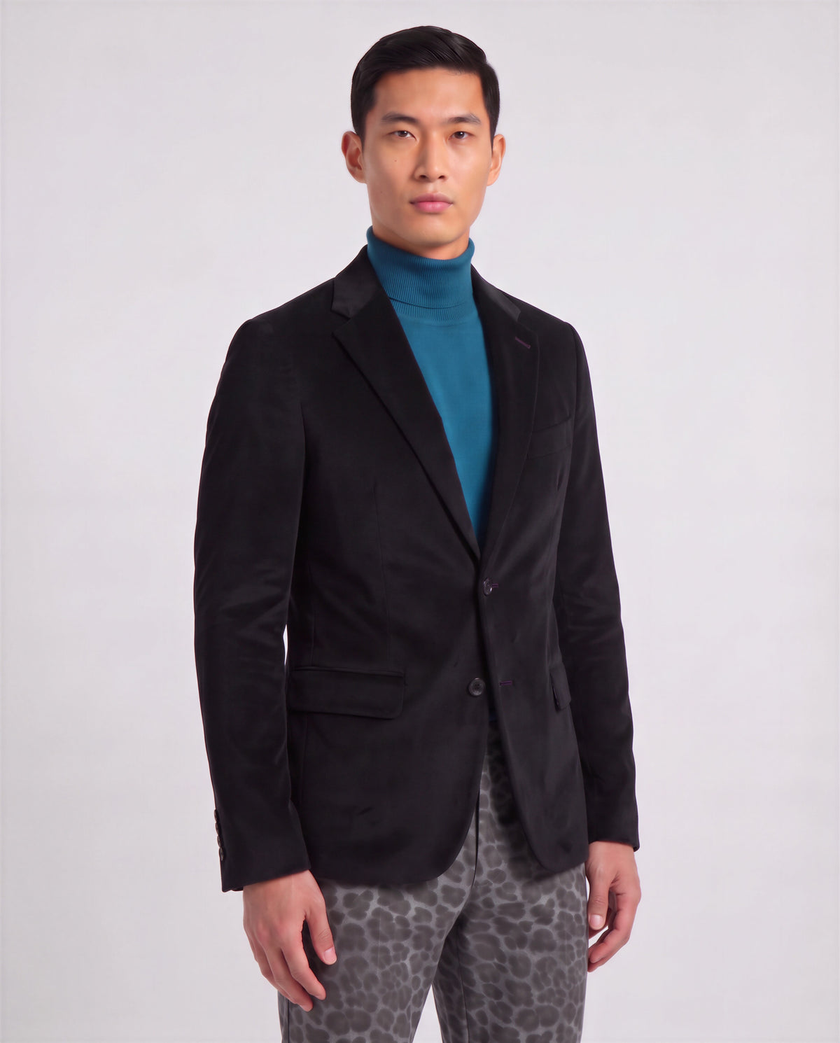 JORDAN BLACK MEN'S VELVET BLAZER