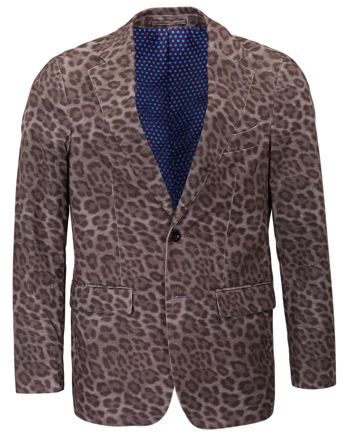 JORDAN LEOPARD BROWNIE MEN'S VELVET BLAZER