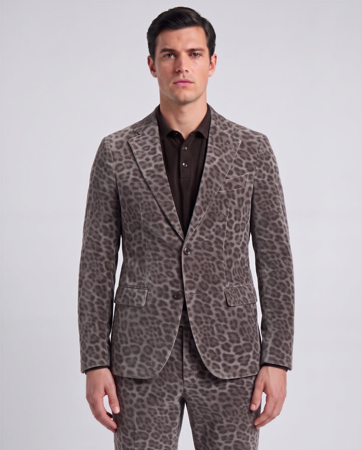 JORDAN LEOPARD BROWNIE MEN'S VELVET BLAZER