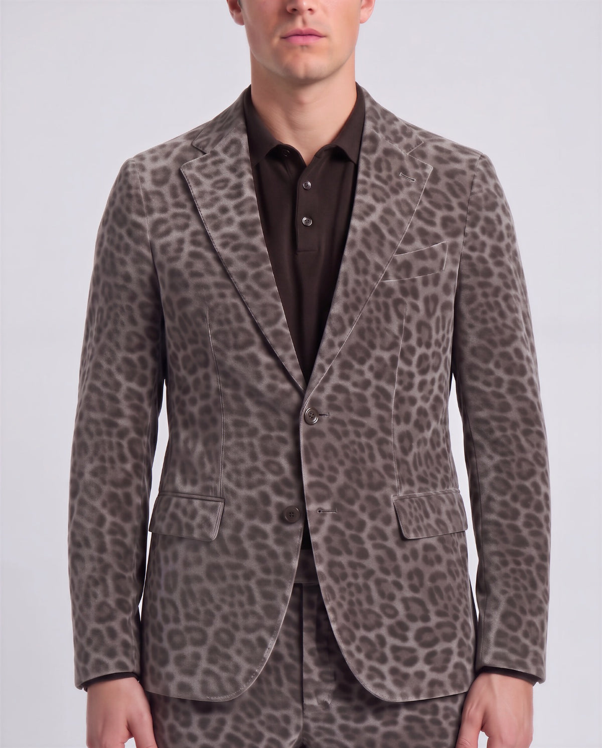 JORDAN LEOPARD BROWNIE MEN'S VELVET BLAZER